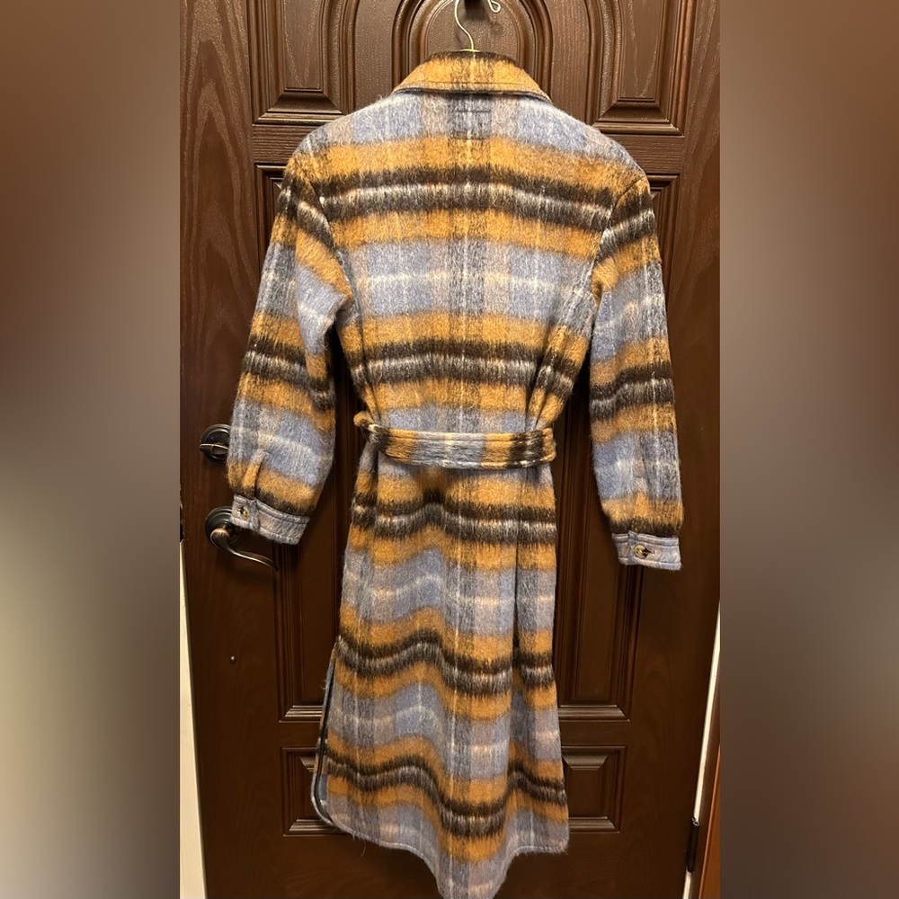 Express Wool-Blend Long Plaid Shacket-Size Small NWT💙 - Picture 3 of 6